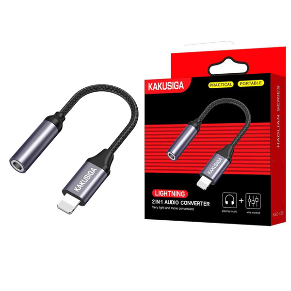 Convertisseur audio court KSC-428 2 en 1 Lightning