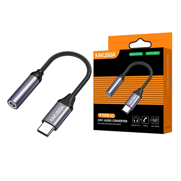 Convertisseur audio court KSC-428 2 en 1 (Type-C)